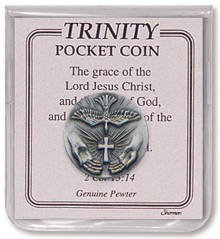Sherman Trinity Pewter Pocket Coin With Prayer Gift