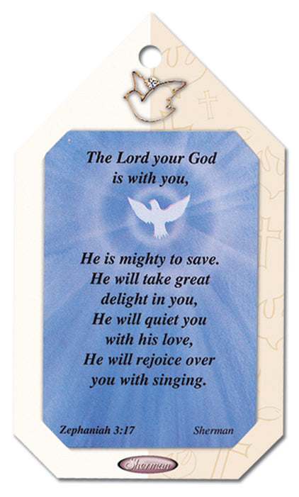 Sherman The Lord Your God Lapel Pin And Prayer Card