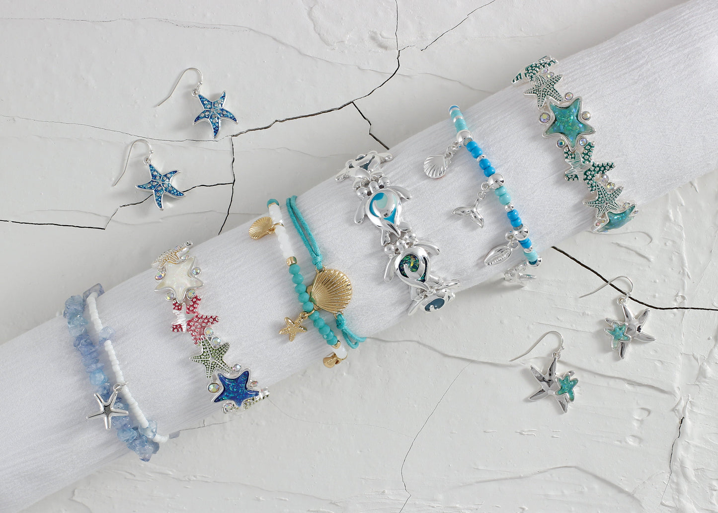Periwinkle Colorful Shells With Crystals Earrings For You