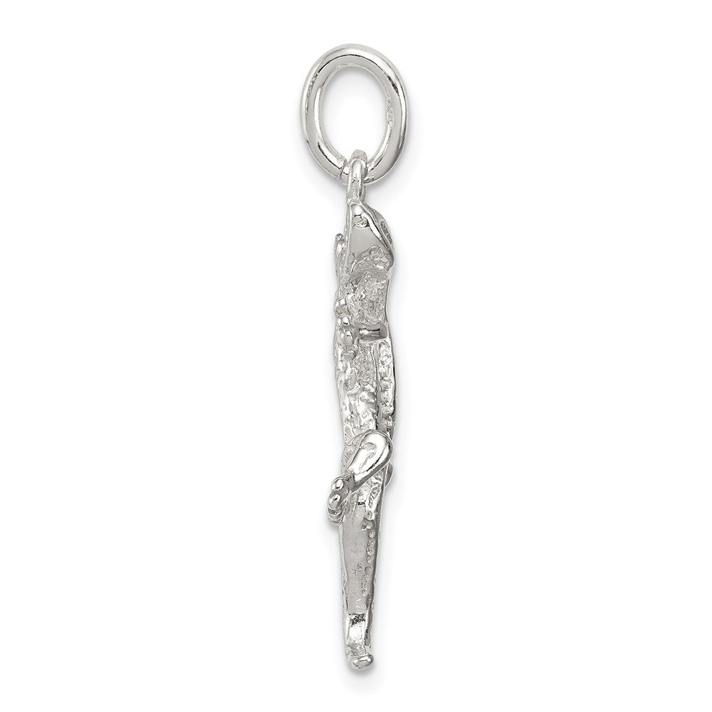 Extel Medium Sterling Silver Lizard Charm Made in USA