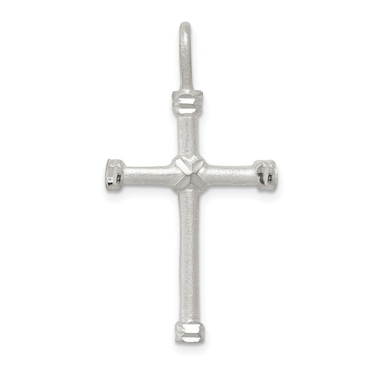 Extel Large Sterling Silver Cross Pendant Charm