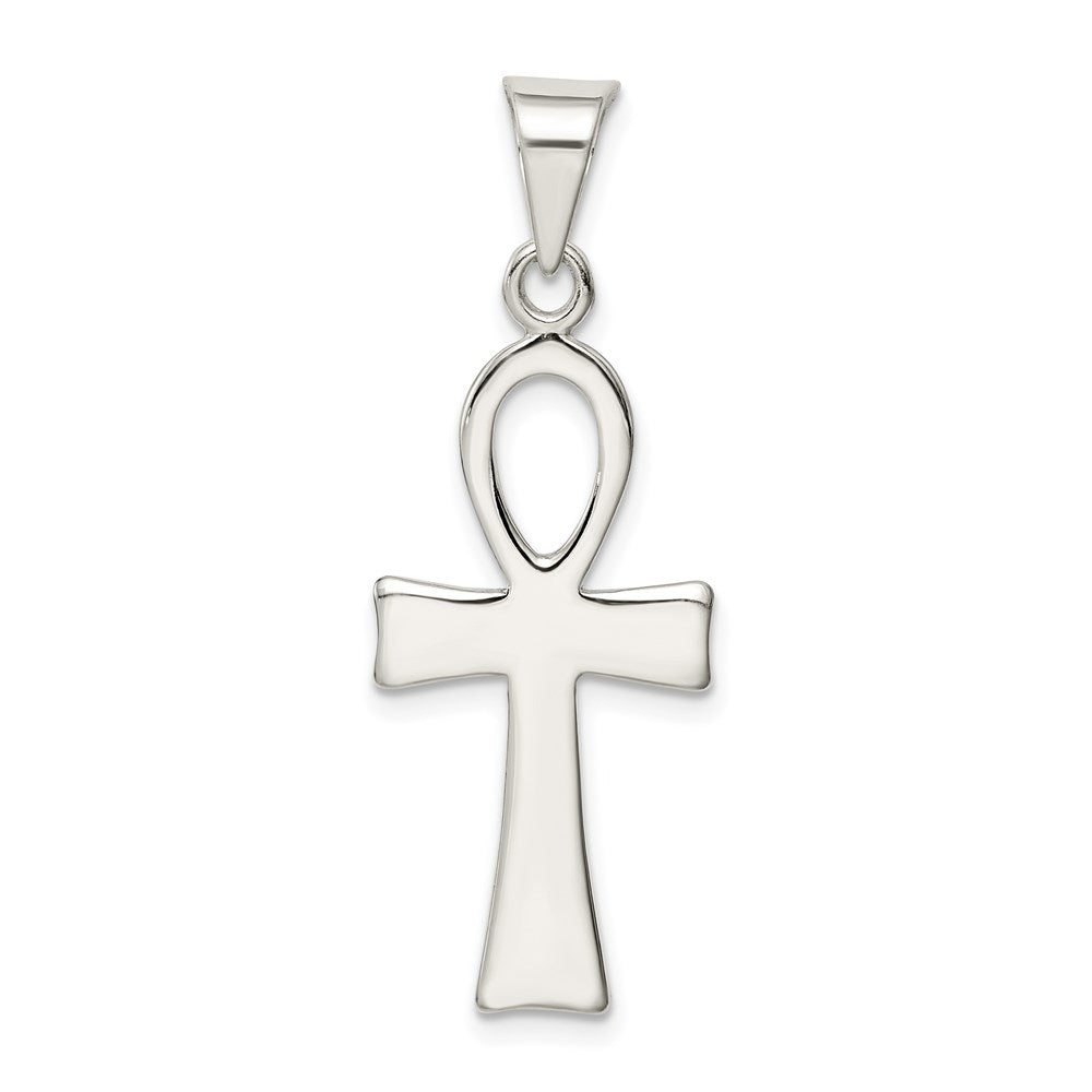 Extel Large Sterling Silver Ankh Cross Pendant Charm