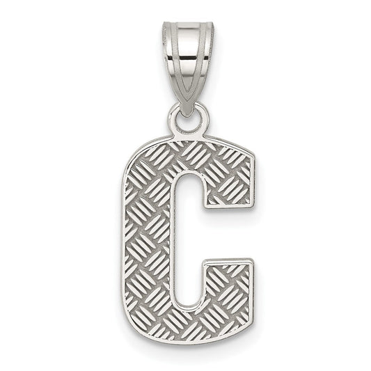Extel Medium Sterling Silver Initial C Charm Made in USA
