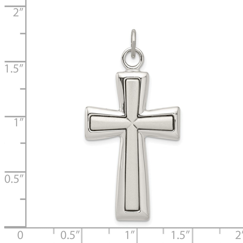 Extel Large Sterling Silver Latin Cross Pendant Charm, Made in USA