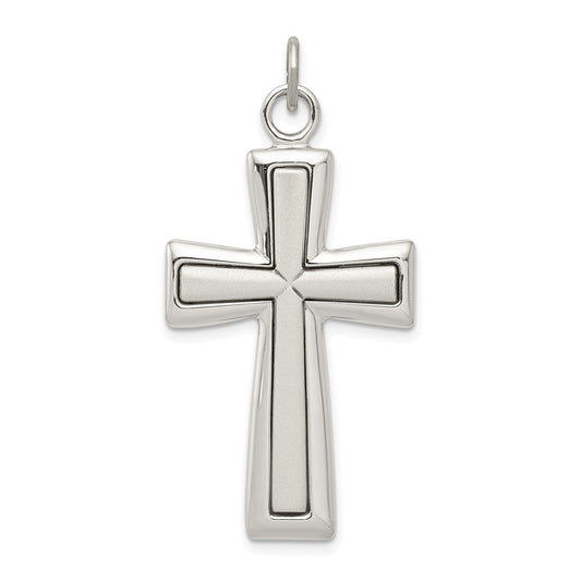 Extel Large Sterling Silver Latin Cross Pendant Charm, Made in USA