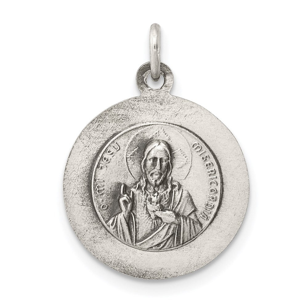Extel Medium Sterling Silver Queen of Holy Scapular Pendant