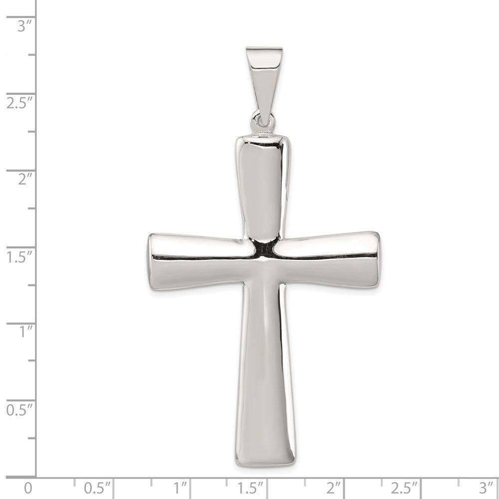 Extel Extra Large Sterling Silver Hollow Cross Pendant Charm