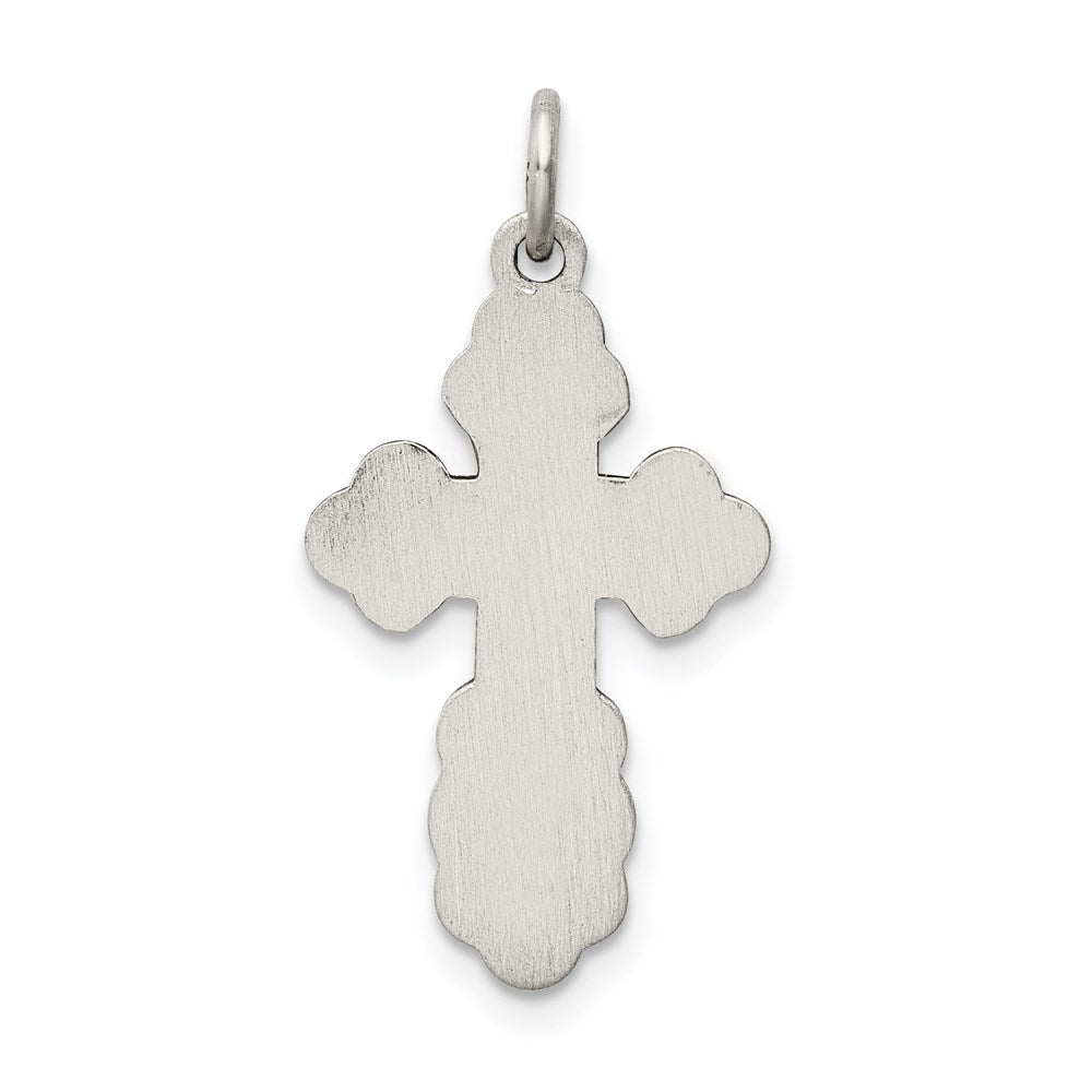 Extel Medium Sterling Silver Eastern Orthodox Cross Charm Pendant