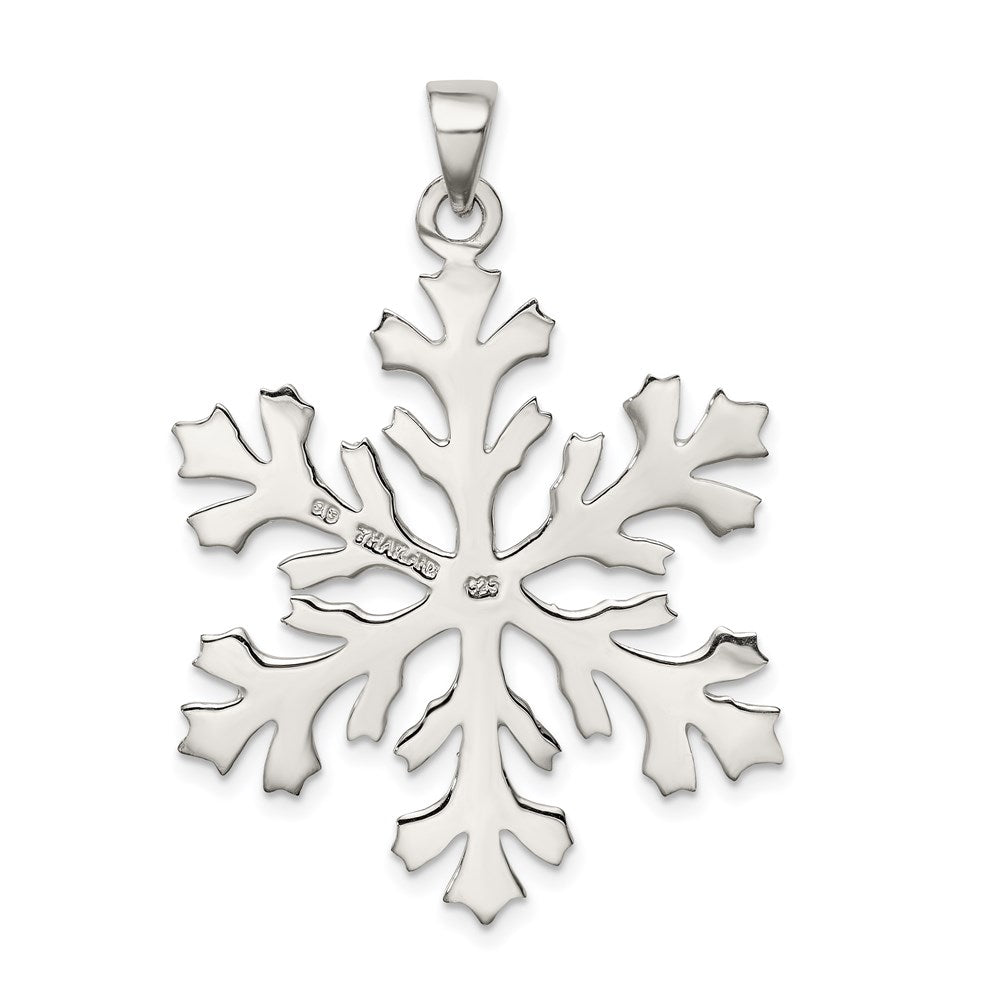 Extel Large Sterling Silver Snowflake Pendant