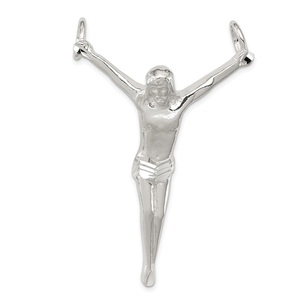 Extel Extra Large Sterling Silver Corpus (Crucified Christ) Pendant Charm