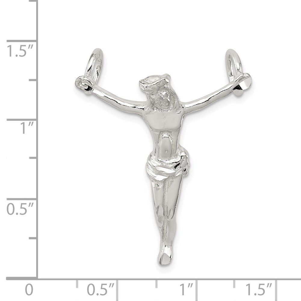 Extel Large Sterling Silver Corpus Crucified Christ Pendant