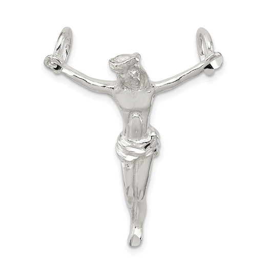 Extel Large Sterling Silver Corpus (Crucified Christ) Pendant Charm