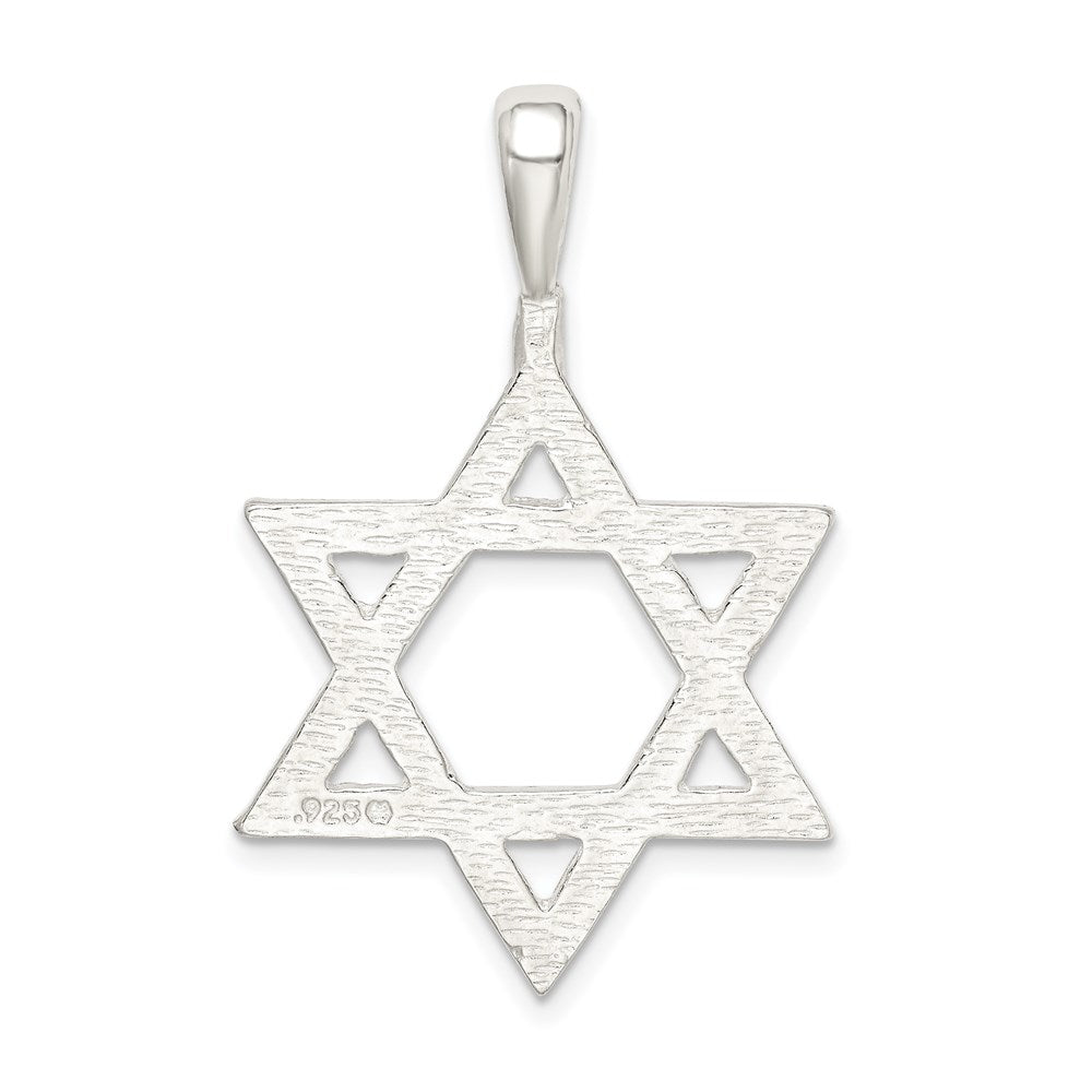 Extel Large Sterling Silver Star of David Charm Pendant Jewelry
