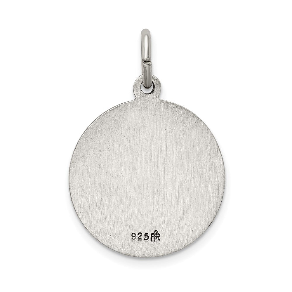 Extel Medium Sterling Silver Caridad del Cobre Medal Pendant Charm, Made in USA