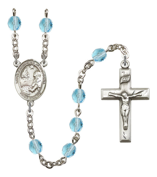 Extel St. Catherine of Bologna Catholic Rosary Beads Aqua