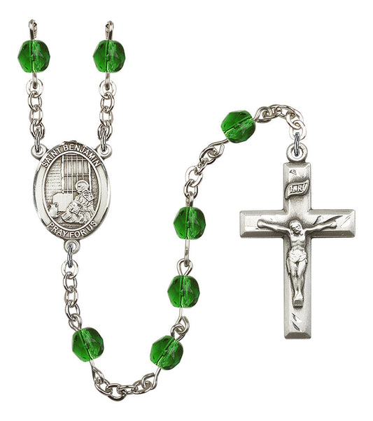 Extel St. Benjamin Catholic Rosary Beads May Birthstone Emerald