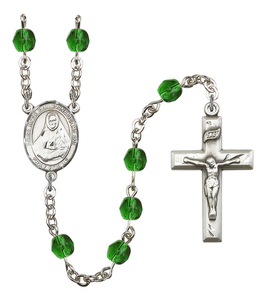 Extel St. Rose Philippine Duchesne Catholic Rosary Beads Emerald