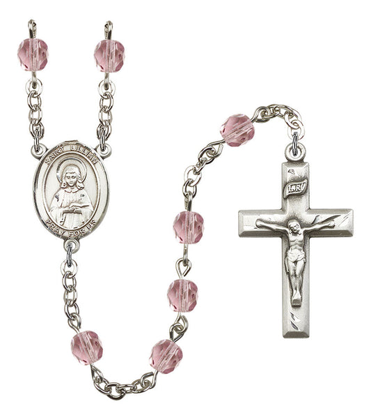 Extel St. Lillian Catholic Rosary Beads June Birthstone Amethyst
