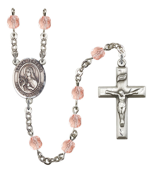 Extel Santa Teresita Catholic Rosary Beads October Rose