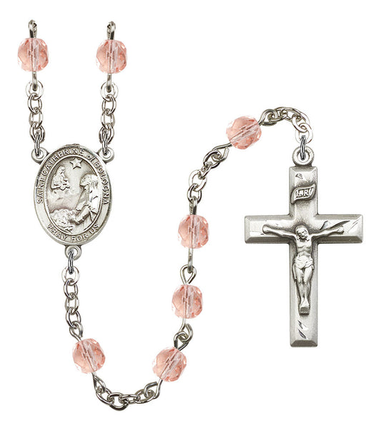 Extel St. Catherine of Bologna Catholic Rosary Beads Rose