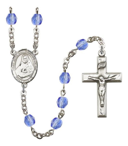 Extel St. Rose Philippine Duchesne Catholic Rosary Beads Sapphire