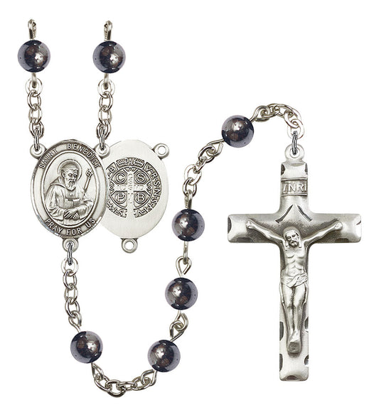 Extel Saint Benedict Catholic Rosary Beads for Men Made in USA