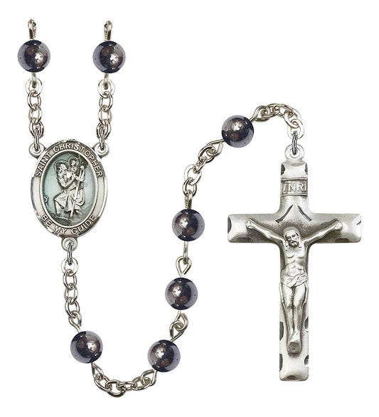 Extel Saint Christopher Catholic Rosary Beads for Men Made in USA