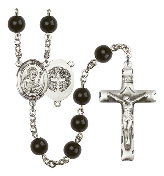 Extel Saint Benedict Catholic Rosary Beads for Men Made in USA