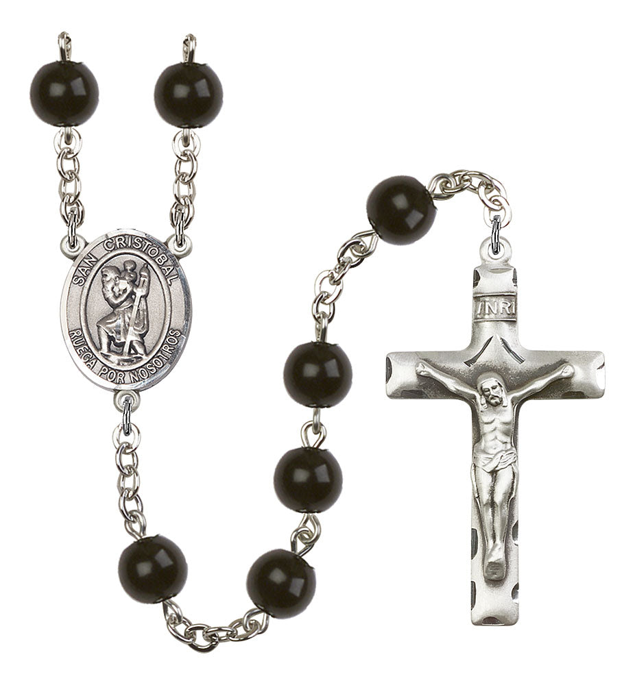 Extel Saint Christopher Catholic Rosary Beads for Men USA