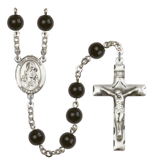 Extel Saint Nicholas Catholic Rosary Beads for Men Made in USA