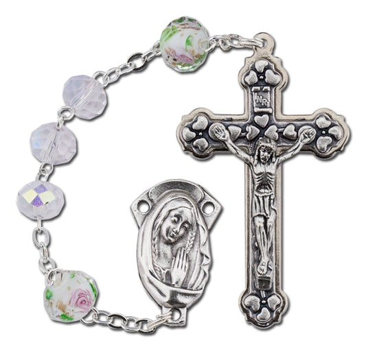 Women's Medium Aurora Borealis Catholic Rosary Beads