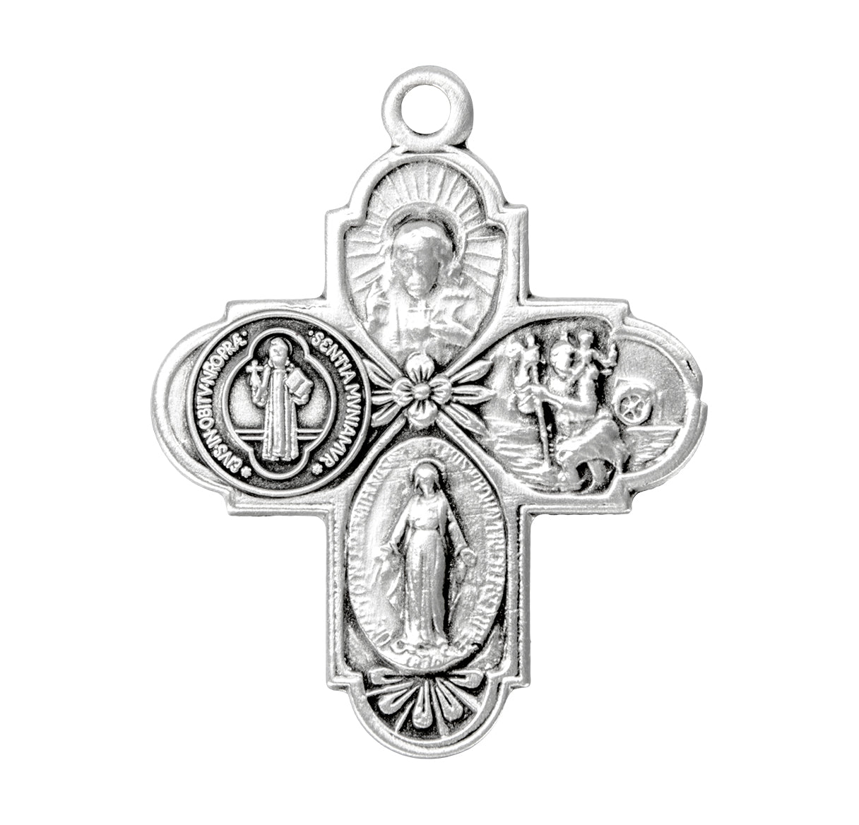 St. Benedict Sterling Silver Medal Necklace