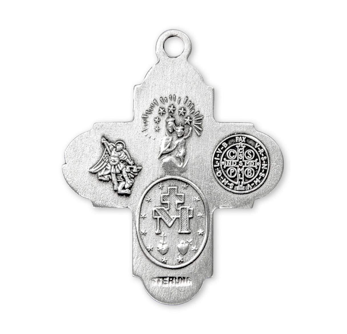 St. Benedict Sterling Silver Medal Necklace