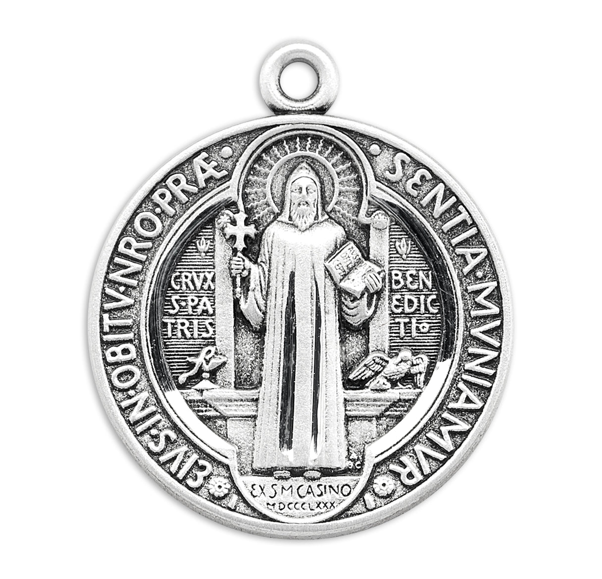 St. Benedict Sterling Silver Medal Necklace