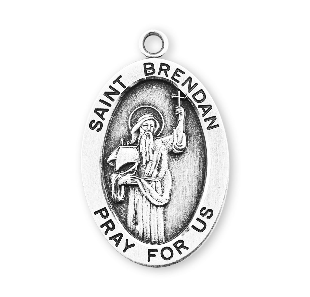St. Brendan Sterling Silver Medal Necklace