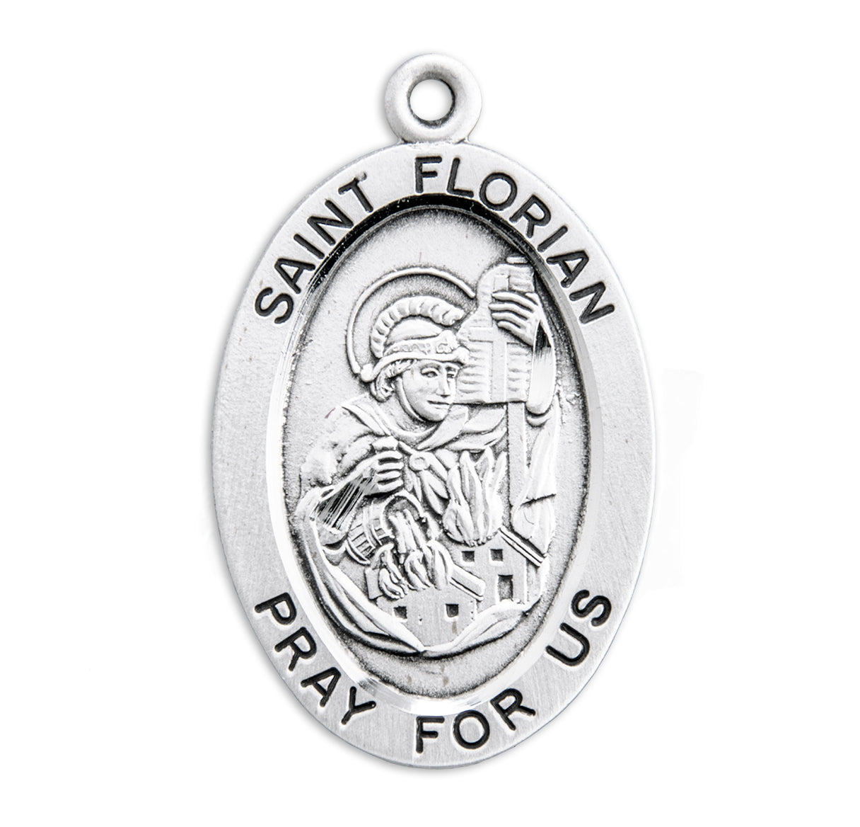 St. Florian Sterling Silver Medal Necklace