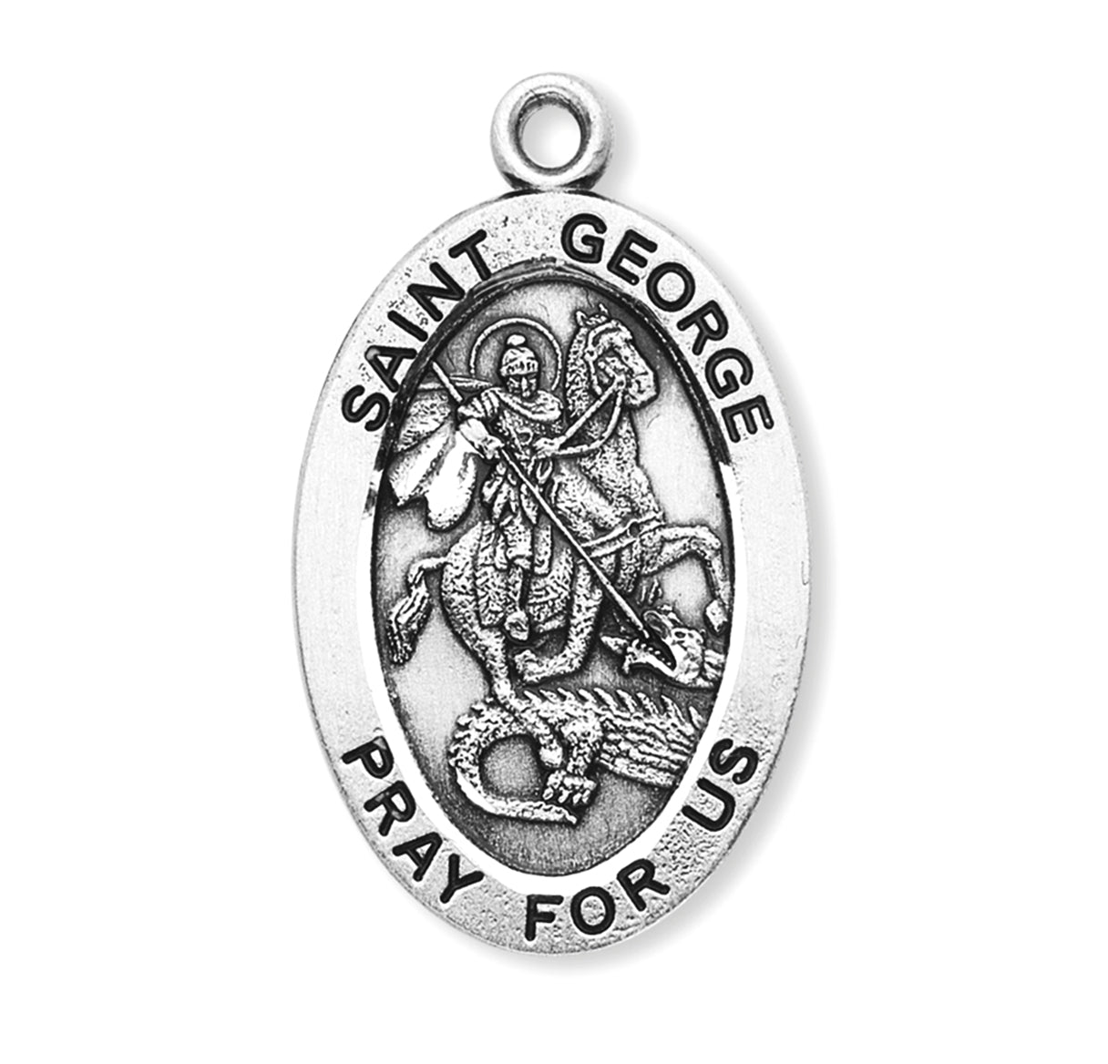 St. George Sterling Silver Medal Necklace