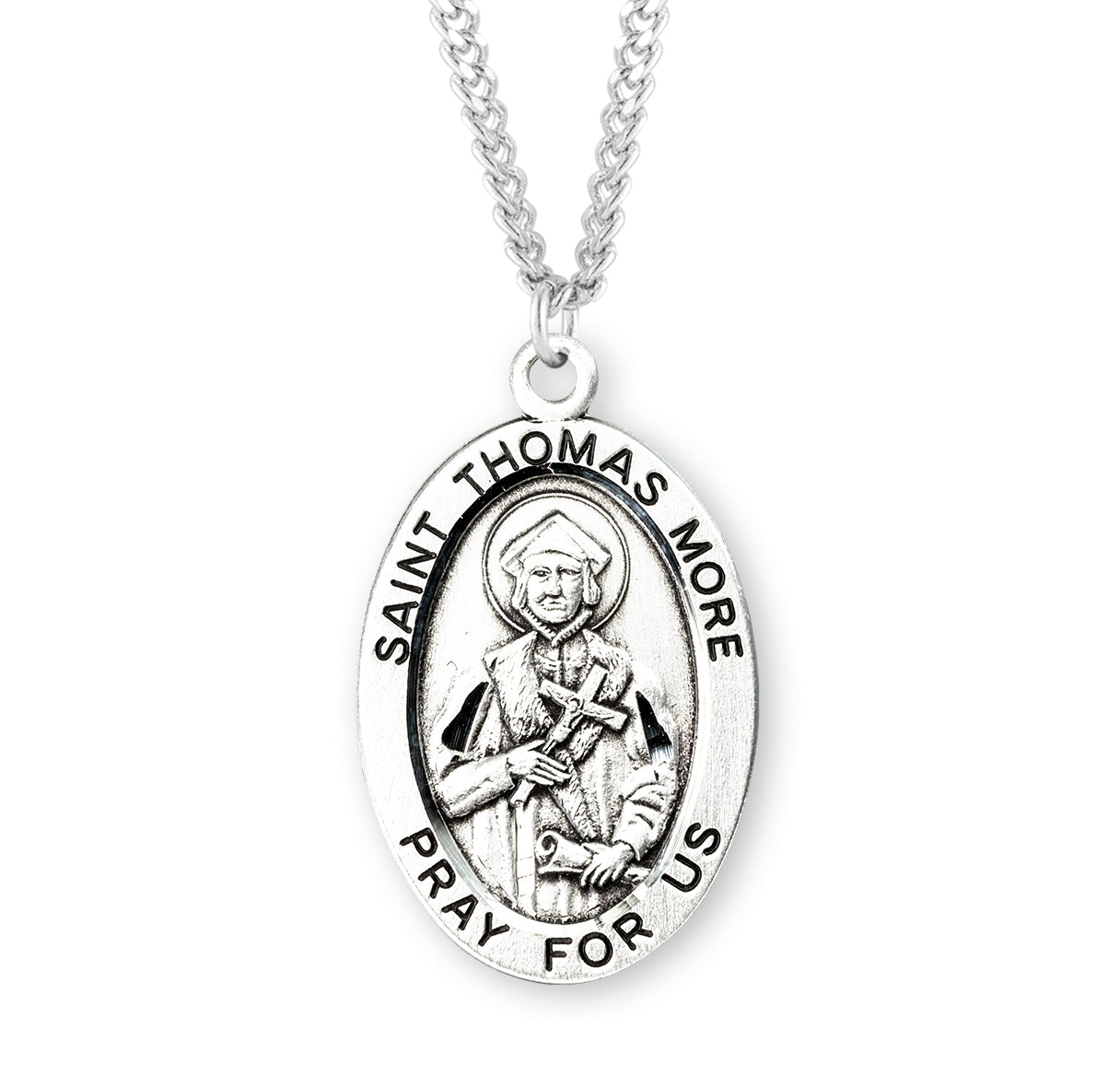St. Thomas Moore Sterling Silver Medal Necklace