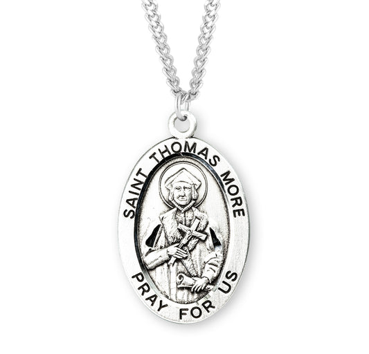 St. Thomas Moore Sterling Silver Medal Necklace