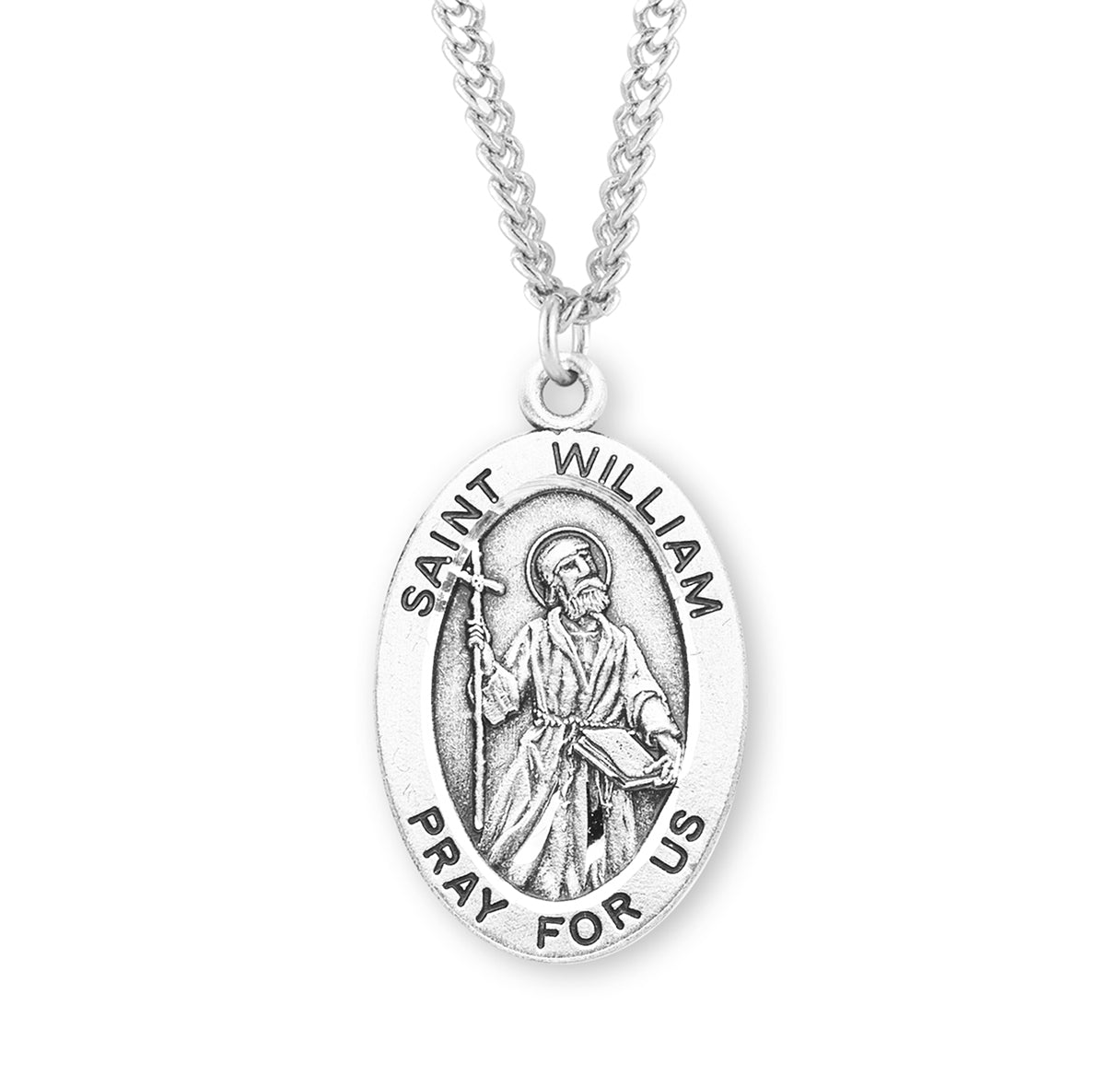 St. William Sterling Silver Medal Necklace