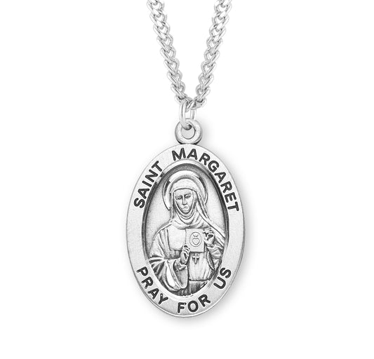 St. Margaret Sterling Silver Medal Necklace
