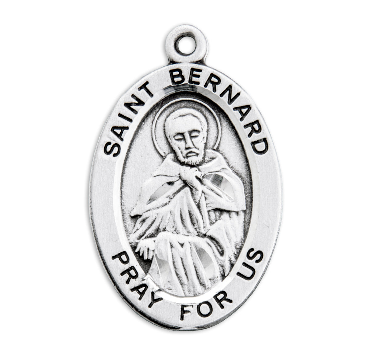 St. Bernard Sterling Silver Medal Necklace