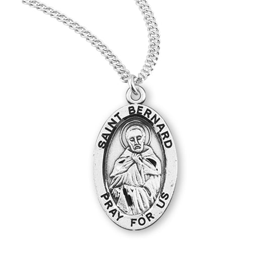 St. Bernard Sterling Silver Medal Necklace