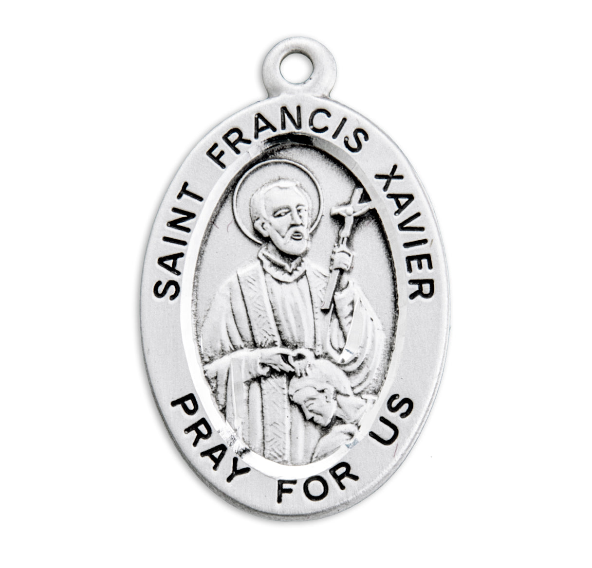 St. Francis Xavier Sterling Silver Medal Necklace