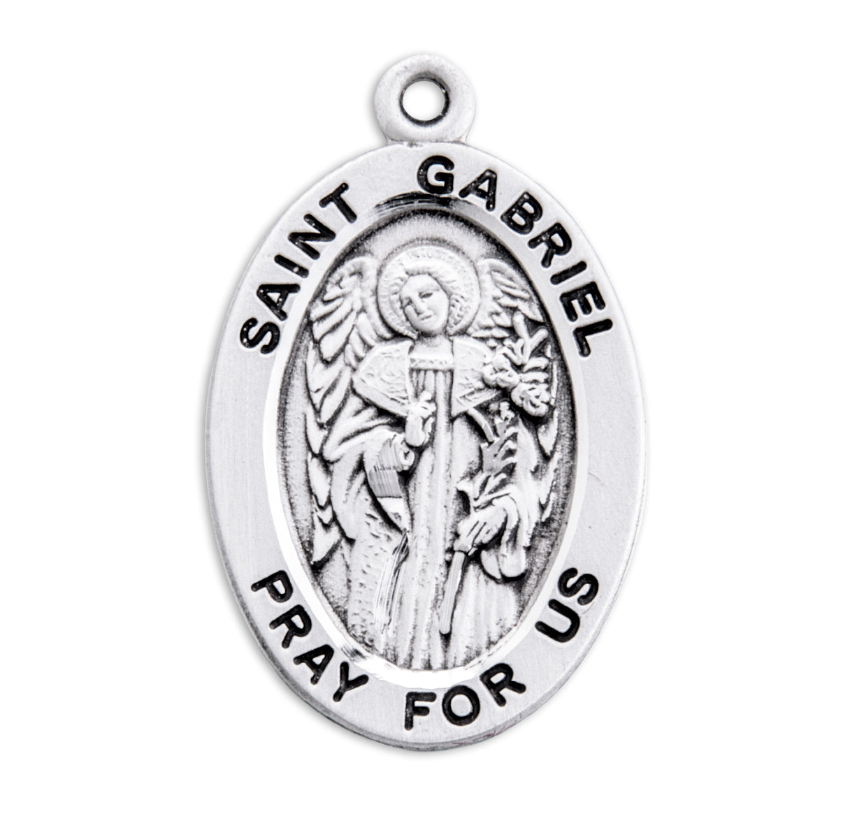 St. Gabriel Sterling Silver Medal Necklace