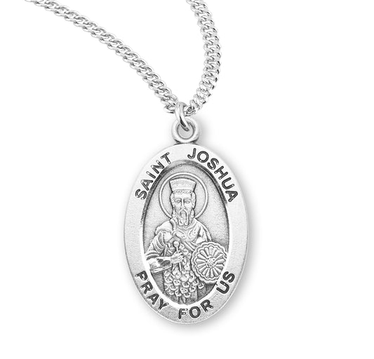 St. Joshua Sterling Silver Medal Necklace