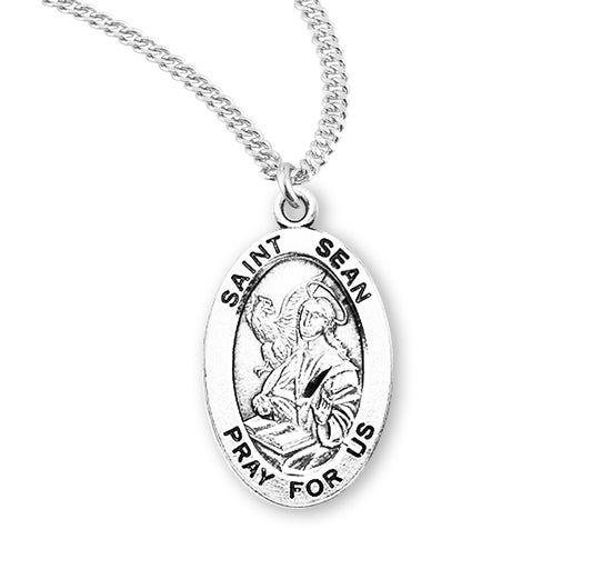 St. Sean Sterling Silver Medal Necklace