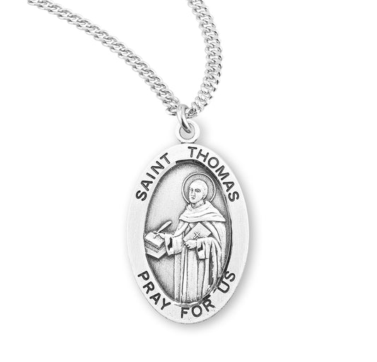 St. Thomas Aquinas Sterling Silver Medal Necklace