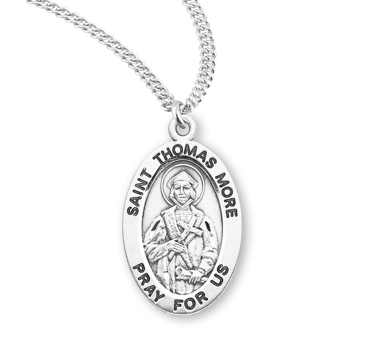St. Thomas Moore Sterling Silver Medal Necklace