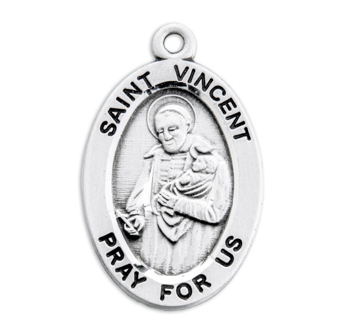 St. Vincent De Paul Sterling Silver Medal Necklace